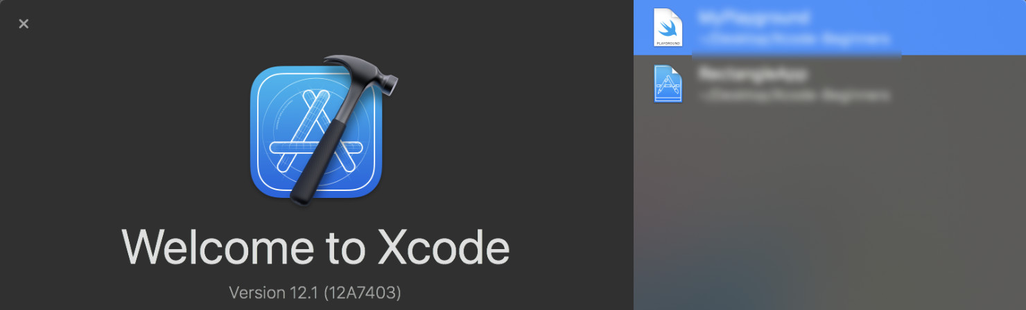 Xcode説明画面